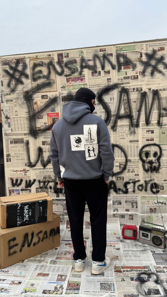 ENSAMA TICKET HOODIE  [GREY]